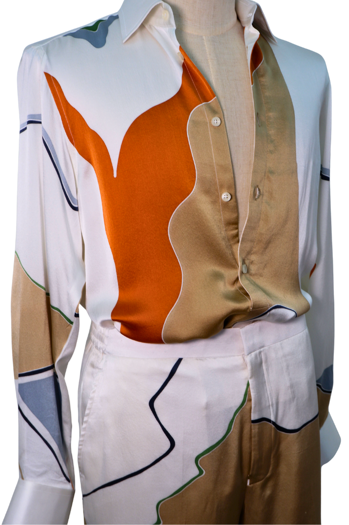 Abstract Shirt & Shorts Batik Ensemble