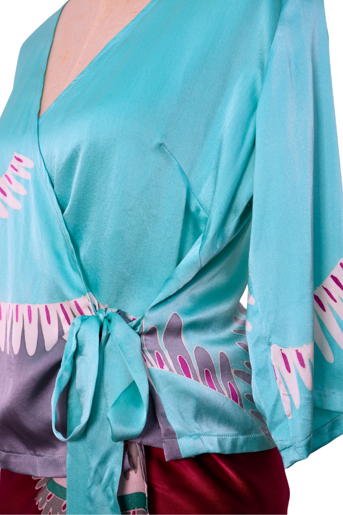Wrap Blouse & Pareo Batik Ensemble
