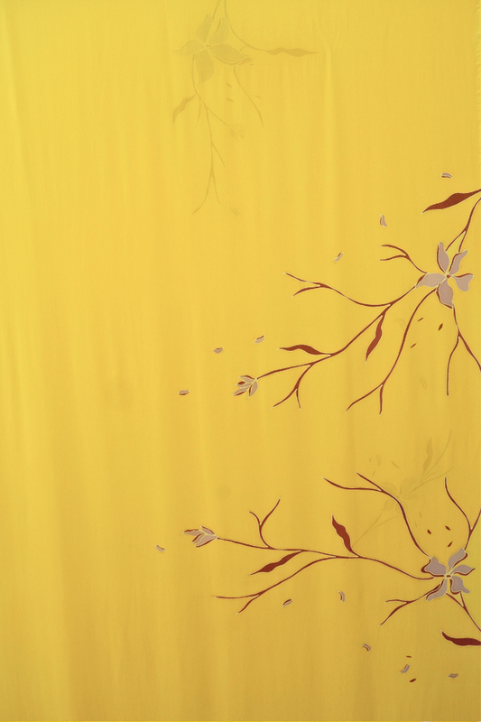 Royal Yellow Batik Loose Fabric Length (4.2m)