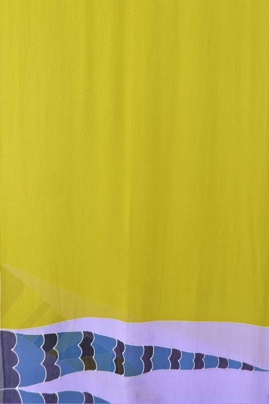 Chartreuse Batik Silk Shawl