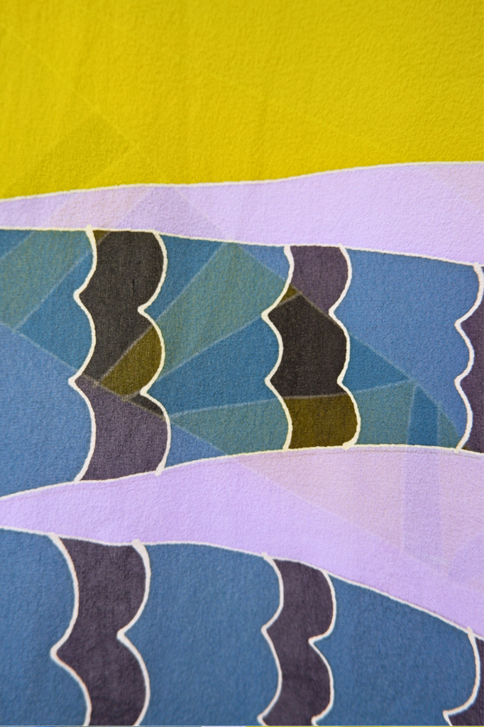 Chartreuse Batik Silk Shawl
