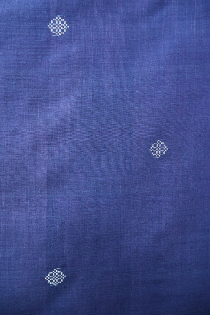 Indigo Blue Loose Fabric Length in Royal Pahang Weave (4.5)