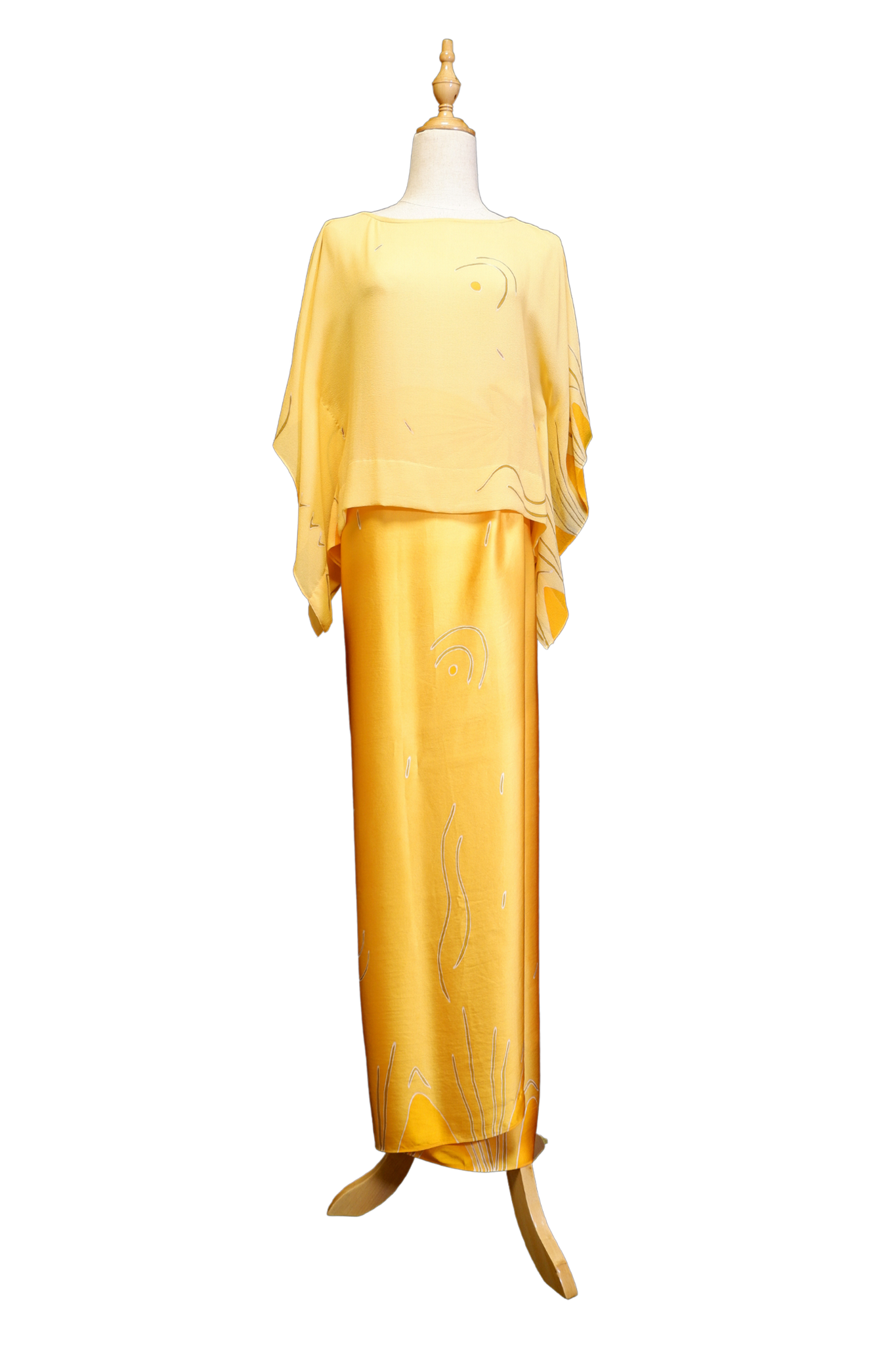 Pink Jambu - Kaftan Blouse & Pareo Ensemble