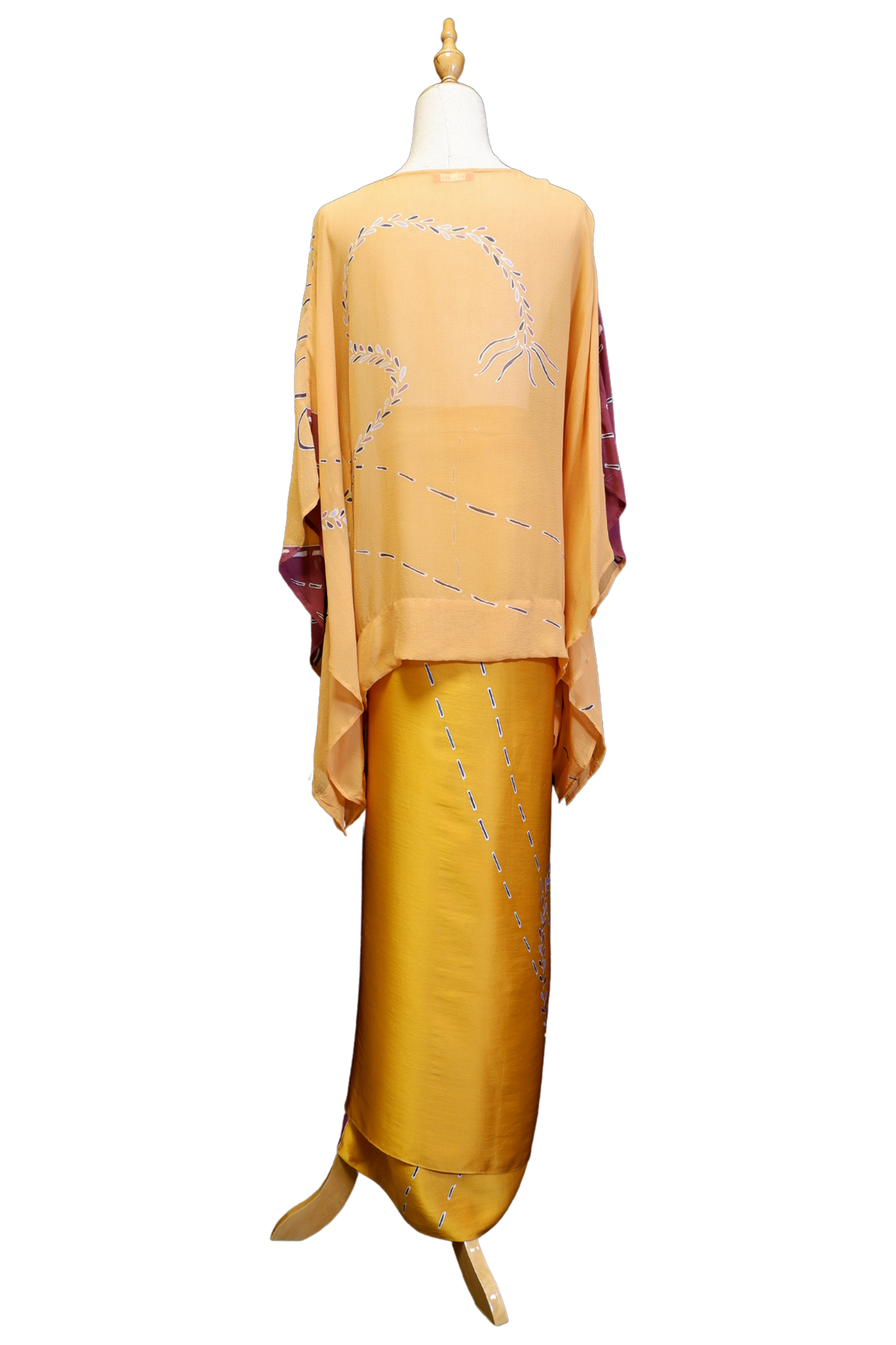 Pink Jambu - Kaftan Blouse & Pareo Ensemble