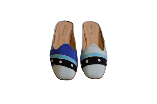 Multicoloured Heeled Santiago Mules