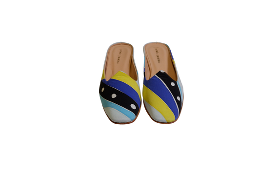 Multicoloured Heeled Santiago Mules