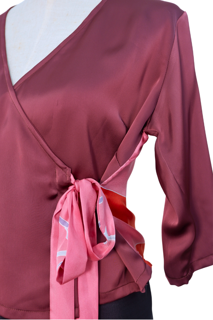 Wrap Blouse & Pareo Batik Ensemble