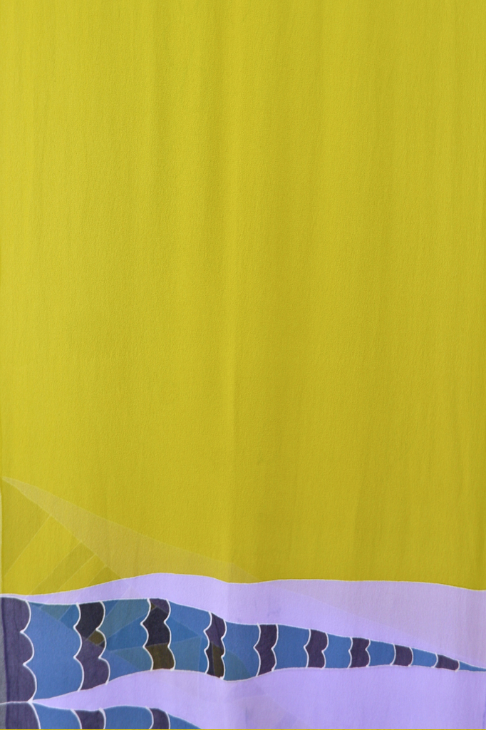 Chartreuse Batik Silk Shawl