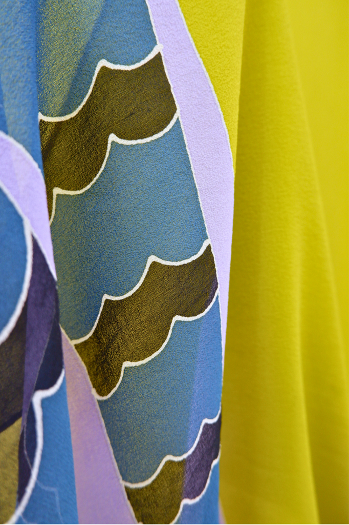 Chartreuse Batik Silk Shawl